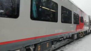 ТЭП70БС-321. (ТЧЭ-14. Санкт-Петербург) И Ласточка. Сортавала. Прибытие на станцию.