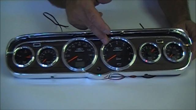 1965 1966 Mustang 6 Gauge Instrument Cluster - Hye-Po Deluxe Bezel Legacy Gauge Kit смотреть онлайн