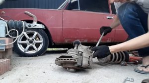 подготовка к установке дрифтовой подвески st auto дикие 2.0 на жигу в 16 лет !!!) часть 1