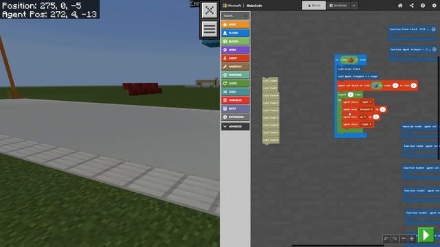 08. Program with Minecraft. Building a Triangle using Loops