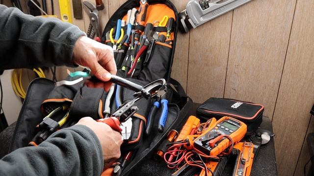 Klein Tool Project: A Klein Backpack stuffed with Klein Tools.