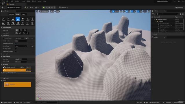 05. Landscape Sculpt Mode Part 1. THE INTERMEDIATE Landscape Unreal Engine 5