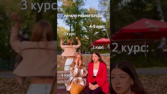 Как выглядит начало учебногоо года у разных курсов...