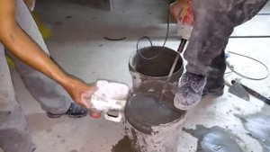 Приготовление подливочного состава #Sikagrout 212