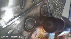 Удаление сварного шва с помощью шлифленты 90/100