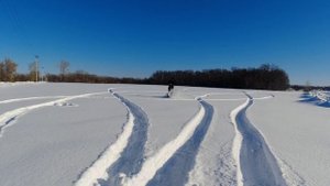 Тест драйв мотосноуборда Сибмастер с пассажиром в волокушах по пухляку.