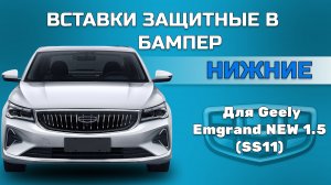 Вставки в бампер Geely Emgrand 2021-(SS-11) нижние.