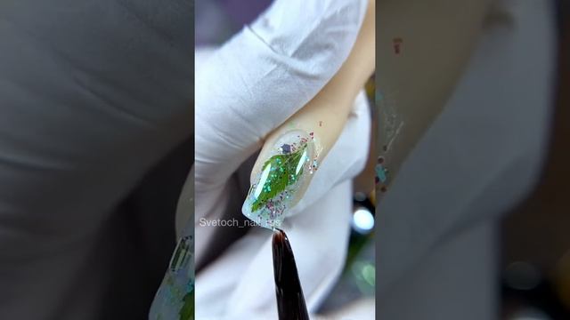 Быстрый способ крепления сухоцветов #маникюрвидео #маникюрдома #nails #nailart #верхниеформы