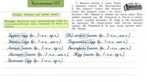 Упражнение 169 на странице 83. Русский язык 4 класс. Часть 2.