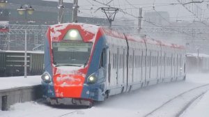 Электропоезд ЭГ2ТВ-002 Иволга станция Москва-Сортировочная 4.02.2018