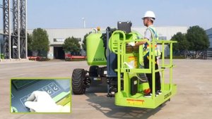 Zoomlion diesel articulated boom lift ZA14J opeartion video