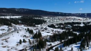 Полет над п. Белогорск (Кузбасс) апрель 2019 г