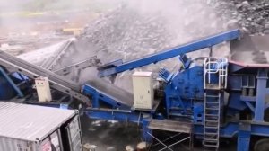 мобильная дробилка в работе для камня дробильное оборудование