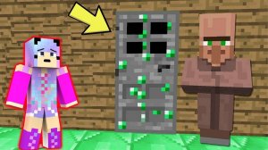 ДЕВУШКА НУБ И ПРО НАШЛИ СЕКРЕТНУЮ ДВЕРЬ ИЗ ИЗУМРУДОВ В МАЙНКРАФТ НУБИК В MINECRAFT ТРОЛЛИНГ ЛОВУШКА