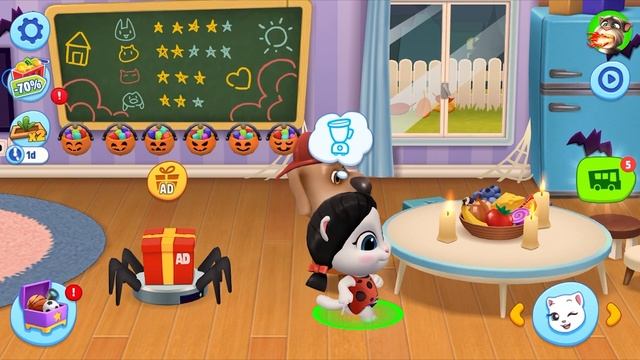 БУ-У! Страшно весёлая вечеринка на Хэллоуин в игре «Мой Говорящий Том: Друзья»! НОВЫЙ геймплей смотреть онлайн