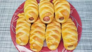 Сосиски в тесте косичка: пышные и вкусные как в детстве