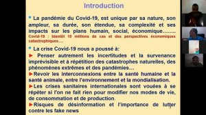 Conf: COVID19 et Impact du confinement sur la santé, l'écologie et les activités socio-économiques