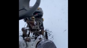Мини трактор переломка . Зимние забавы