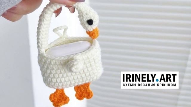Схема Гусь-чехол для AirPods крючком. Автор: неизвестен