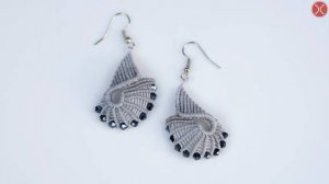 Macrame Spiral Earrings tutorial ｜ DIY tutorial