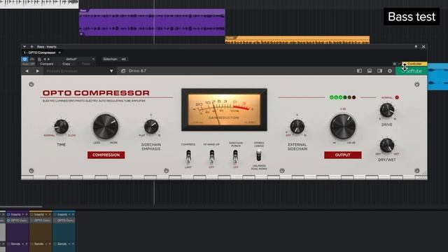 Softube OPTO Compressor plugin sound test