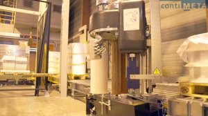 Обмотка и жгутирование паллеты стрейч-плёнкой | Паллетообмотчик ROBOPAC с вращающейся рукой