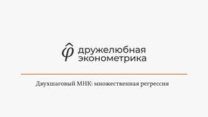 Введение в эконометрику 8 глава 2 часть ИТОГ