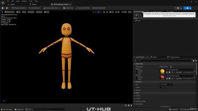 7. Skeletal Mesh Editor Interface