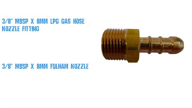 3/8" MBSP x 8mm LPG Gas Hose Nozzle Fitting смотреть онлайн