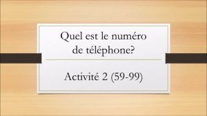 FLE Quel est le numéro de téléphone_