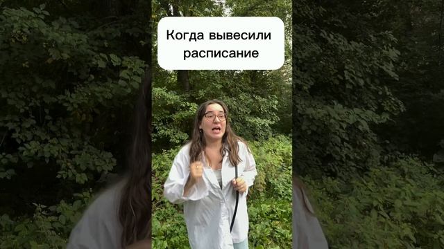 Когда вывесили расписание...