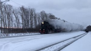 Лебедянка! Паровоз Л-3108 с пригородным поездом мчится в Рыбинск