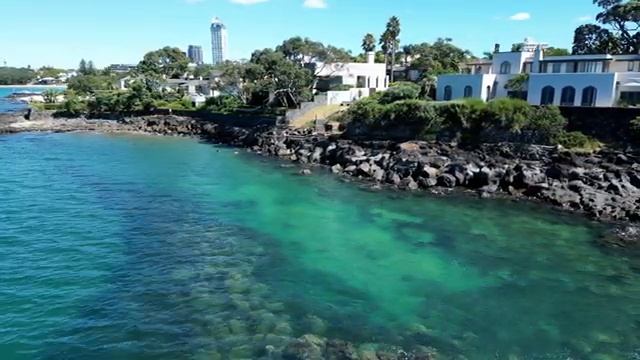 Exploring the Hidden Beauty of Takapuna Beach Area from the Air in 4K