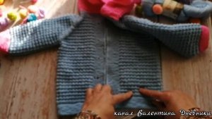 364 Связала детскую кофточку из двух цветов пряжи. осталось сделать ВТо и пришить пуговицы.