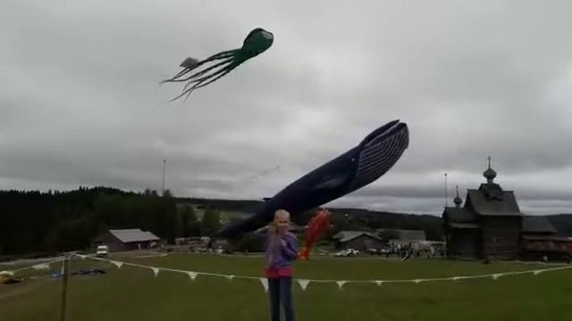 ОГРОМНЫЙ КИТ В НЕБЕ!! ВАУ!!!! смотреть онлайн