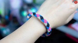 Macrame bracelet tutorial ｜ DIY easy 3D square knot macrame bracelet ｜ DIY macrame jewelry