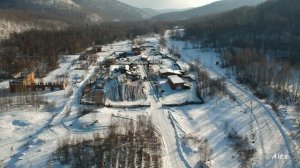 Полет над п. Горячегорск, Шарыповский район (февраль 2020 г)