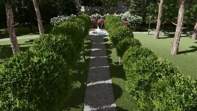 Проект благоустройства территории | SketchUp + Lumion 8 смотреть онлайн