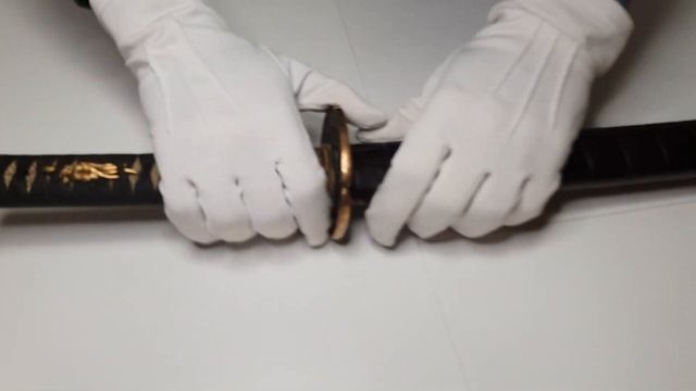 Японский антикварный меч катана в традиционной оправе периода Эдо смотреть онлайн