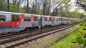 Именной поезд "75 лет Великой Победы" на открытом участке АПЛ!