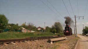 Паровоз ЛВ-0233 с экскурсионным поездом