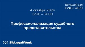 Сессия «Профессионализация судебного представительства»