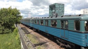 Метропоезда серии 81-710 "Еж3" на ТКЛ, перегон Волгоградский проспект - Текстильщики