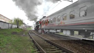 Паровозы П36-0120, П36-0110 с Поездом Победы