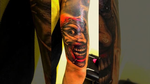 JOKER TATTOO / ТАТУИРОВКА  ДЖОКЕР  #shorts  #tiktok  #youtubeshorts  #comedy #тату #tattoo #джокер