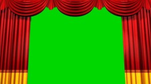 Футаж Красный занавес хромакей