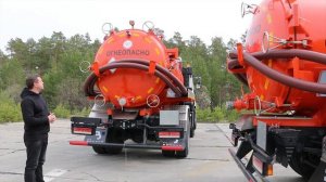 Интересное сочетание навесного оборудования и шасси_ вакуумный агрегат АКН-10 КАМАЗ-53605