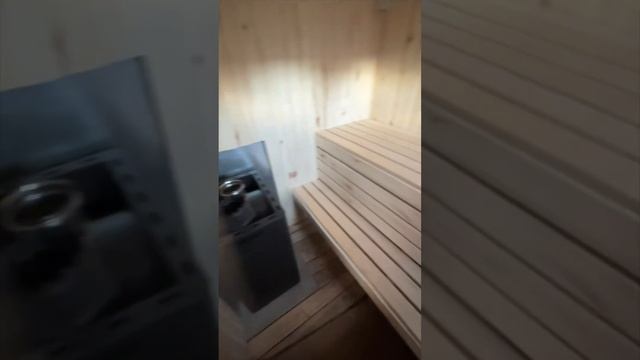 Сделал полок в парилки | каркасная баня