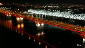 Полет над г. Красноярск (Николаевский мост, дорожная развязка Тихие Зори)