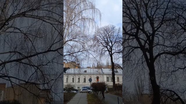 Tereshchenkivska Street, Kyiv, Ukraine. 24.march.2023. Cloudy day +14C.